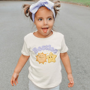 Cute Star and Sun Besties Birtday Galentine's Day  T-Shirt