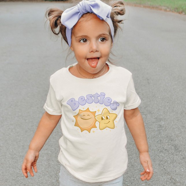 Cute Star and Sun Besties Birtday Galentine's Day  T-Shirt (Creator Uploaded)