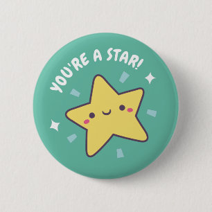 Cute Star Doodle Button