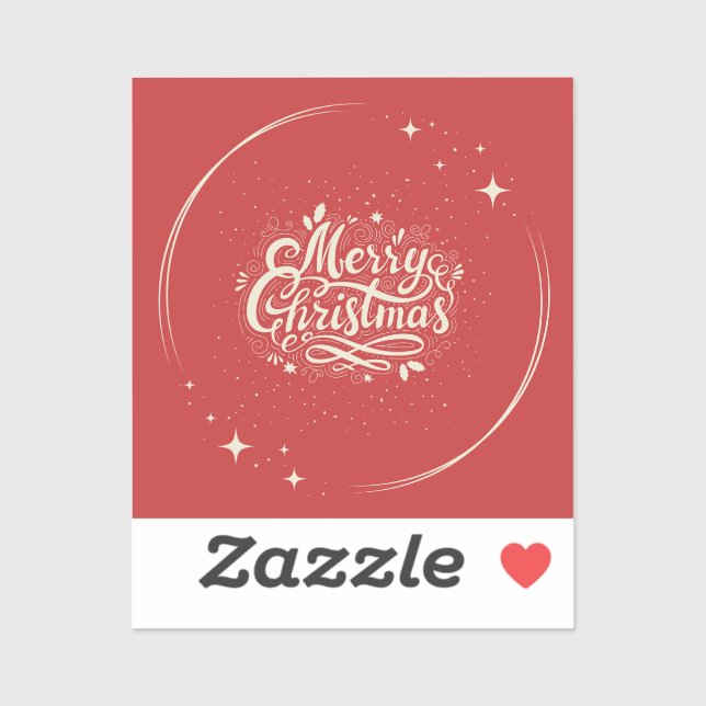 Cute Star Merry Christmas Sticker (Sheet)