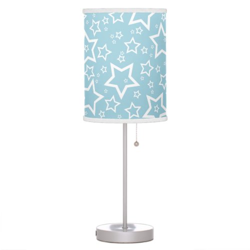 Cute Star Patterned Lamp in Baby Blue