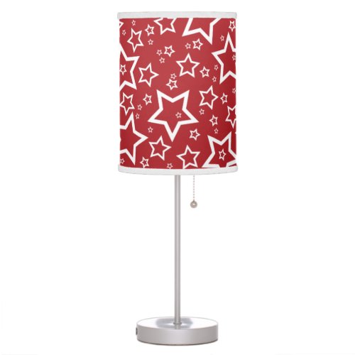 Cute Star Patterned Lamp in Cherry Red