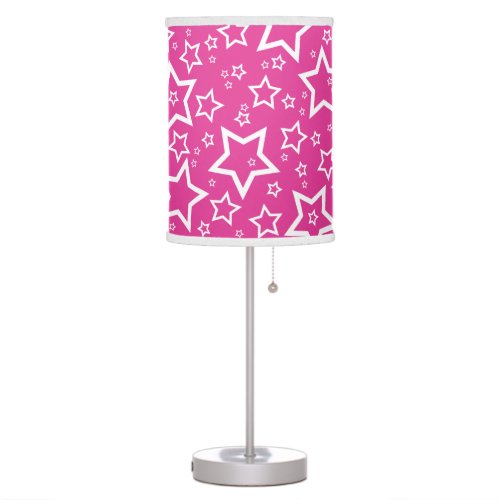 Cute Star Patterned Lamp in Magenta