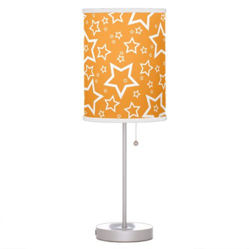Cute Star Patterned Lamp in Orange