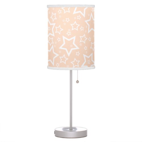 Cute Star Patterned Lamp in Peach