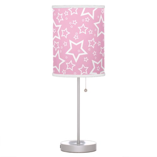 Cute Star Patterned Lamp in Princess Pink