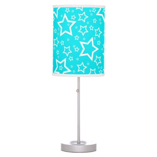Cute Star Patterned Lamp in Turquoise