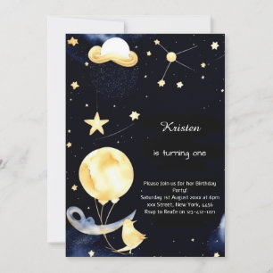 Cute Stardust Children Birthday Invitation