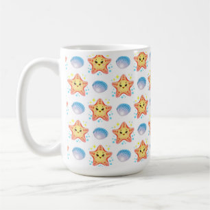 Cute Starfish and Seashells Coffee Mug