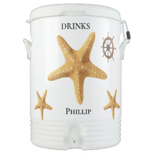 Cute Starfish Art Personalized Igloo Beverage Cooler