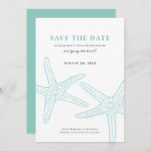 Cute Starfish Save the Date Card (Front/Back)