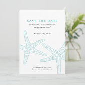 Cute Starfish Save the Date Card (Standing Front)