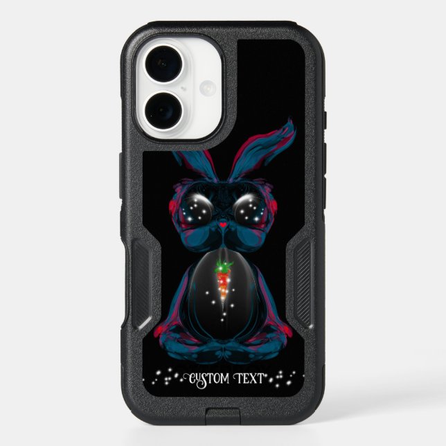 Cute Starlight Eyes Bunny in Yoga Pose Meditation Otterbox iPhone Case (Back)