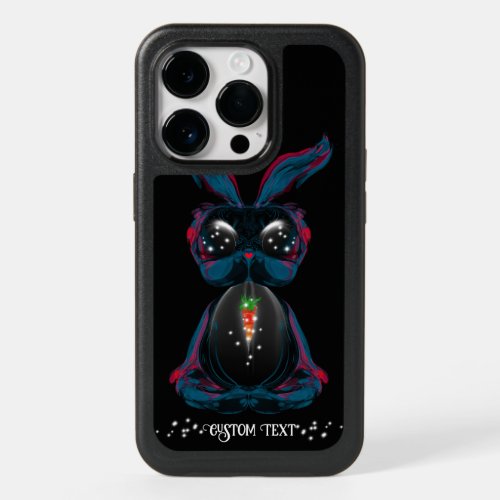 Cute Starlight Eyes Bunny in Yoga Pose Meditation OtterBox iPhone 14 Pro Case