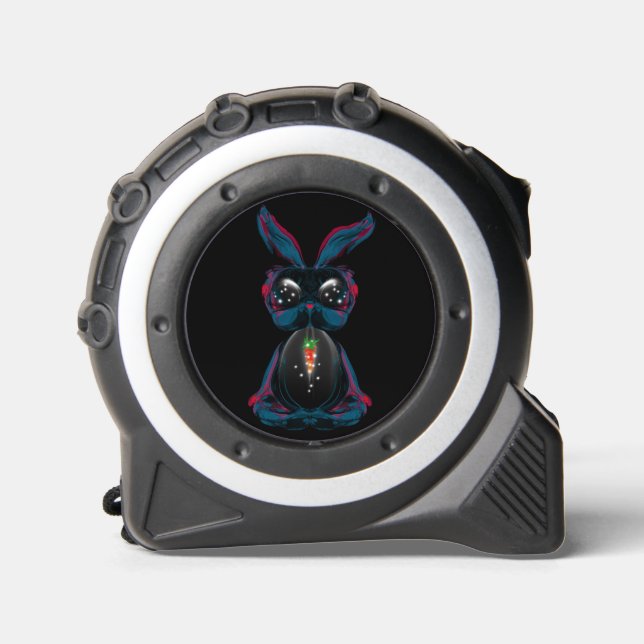 Cute Starlight Eyes Rabbit in Yoga Pose Tape Measure (Front)
