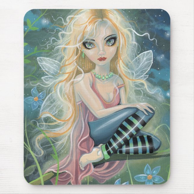 Cute Starlight Fairy Fantasy Art Mousepad (Front)