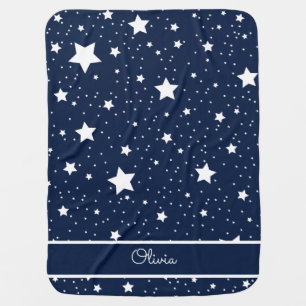 Cute Starry Cosmos Pattern Personalized Baby Blanket