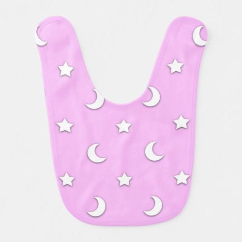 Cute Stars and Moons Bib