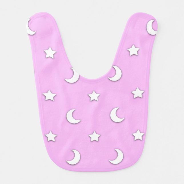 Cute Stars and Moons Bib (Front)