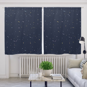 Cute Stars On A Sparkling Night Sky Blackout Curtains