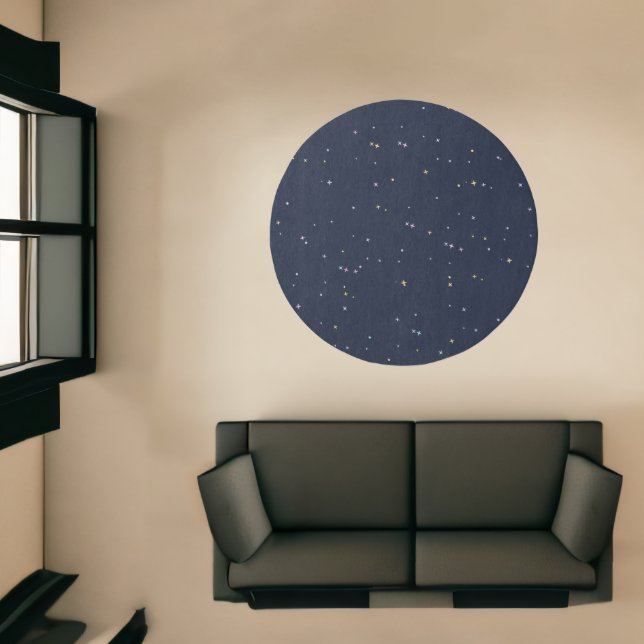 Cute Stars On A Sparkling Night Sky Rug (Insitu (Indoor 1))