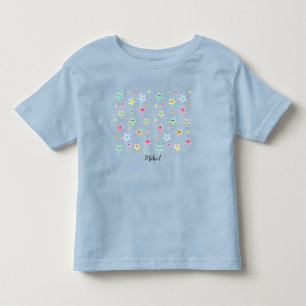 Cute stars with faces in pastel colors toddler t-shirt