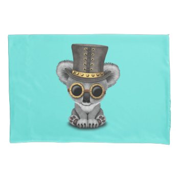 Cute Steampunk Baby Koala Bear Pillow Case by crazycreatures at Zazzle
