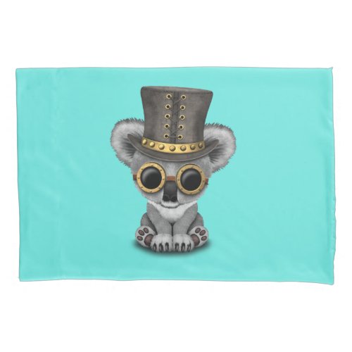 Cute Steampunk Baby Koala Bear Pillow Case