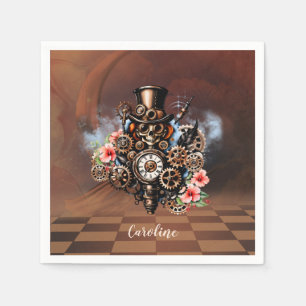 Cute steampunk design napkins