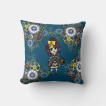 Cute Steampunk Girl Pinky Kawaii Chibi by LeahG