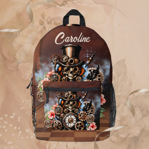 Cute steampunk women printed backpack