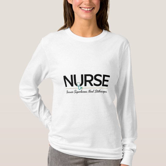 Cute Stethoscope Nursing Gift for Healthcare T-Shirt (Front)