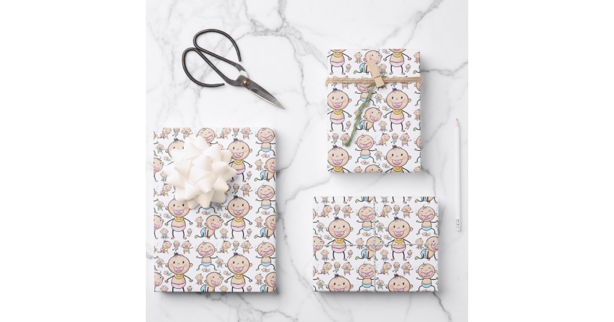 Beautiful Baby Pink Giraffe Wrapping Paper