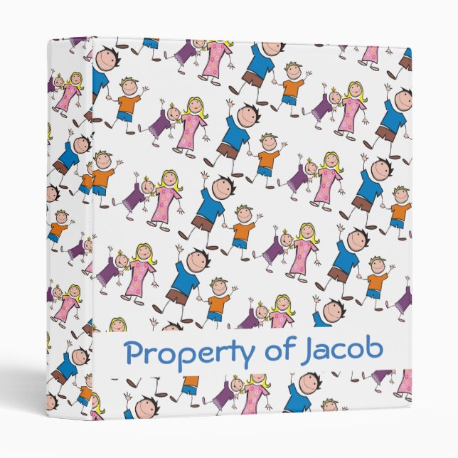 Cute Stick Figures Binder (Front/Spine)