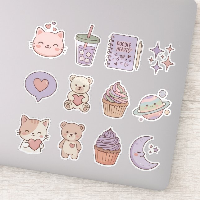 Cute Sticker Pack for iPad Kawaii Aesthetic  (Detail)