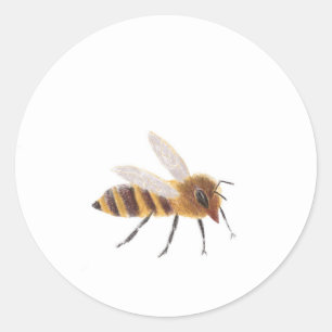 Cute Sticker with Bee Illustration