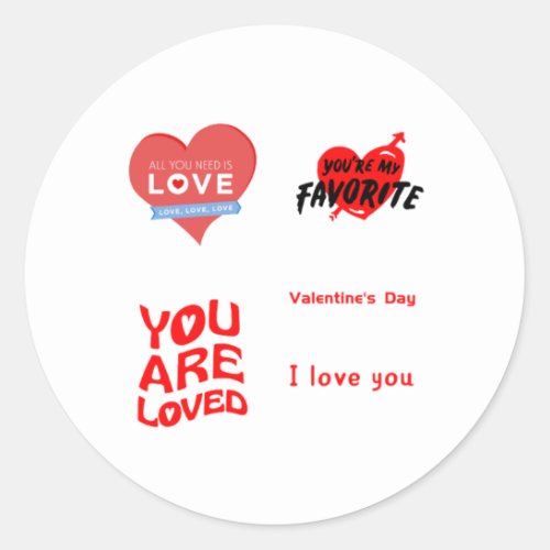 Cute stickers for your love for valentines day