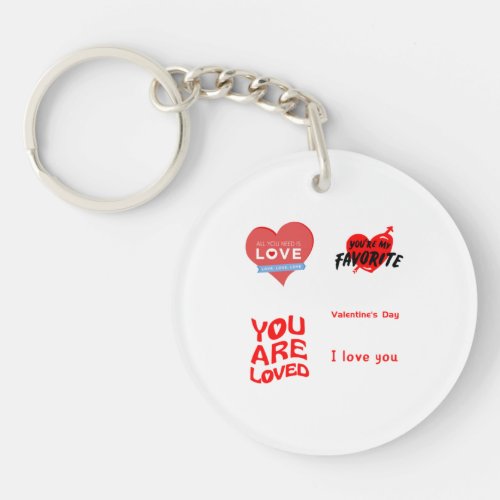 Cute stickers for your love for valentines day keychain