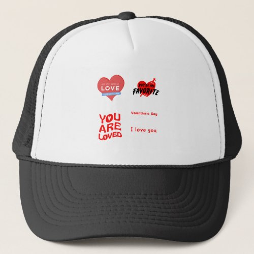 Cute stickers for your love for valentines day trucker hat