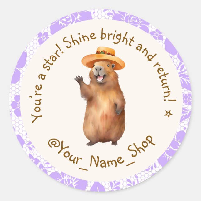Cute Stickers, Happy Customers! 🎁 Classic Round Sticker (Front)