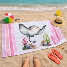 Cute Stingray Underwater Kids’ Beach Design