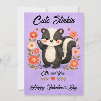 cute stinkin happy valentine's day holiday card