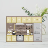 Cute stock the kitchen Bridal shower Invite (Standing Front)
