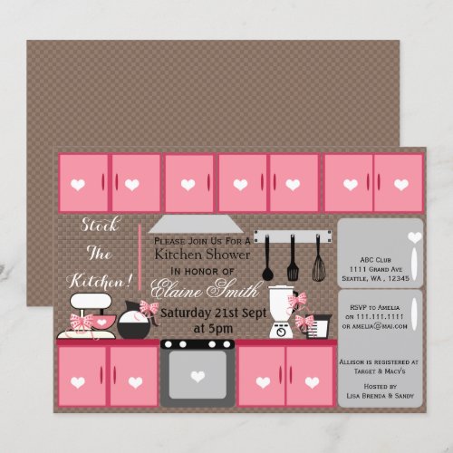 Cute stock the kitchen Bridal shower Invite
