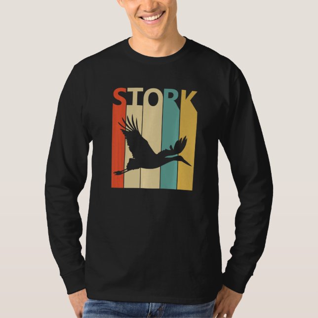 Cute Stork Animal  T-Shirt (Front)