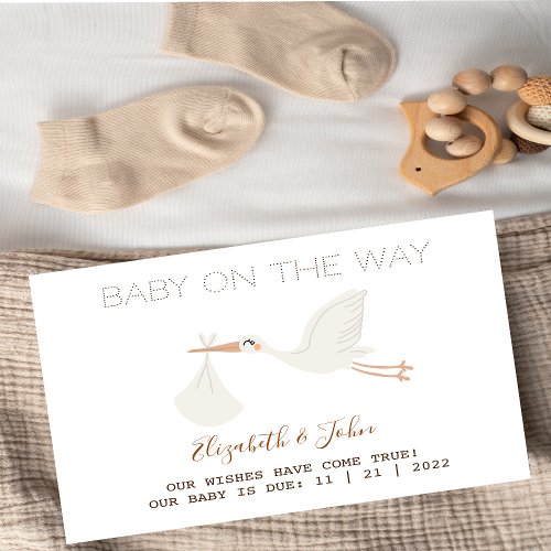 Cute Stork  Announcement Postcard