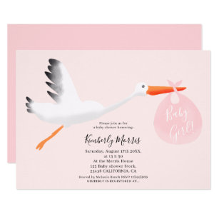 crane baby shower invitations