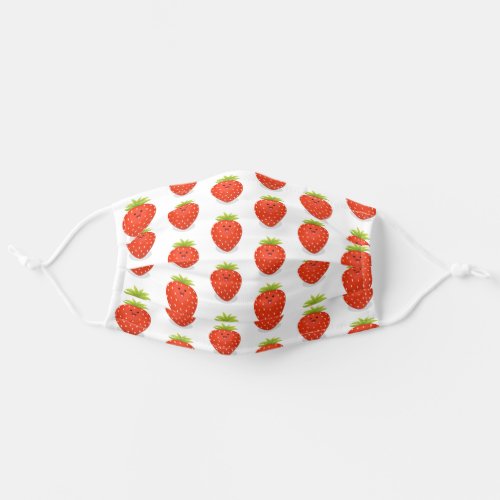 Cute strawberries cartoon pattern adult cloth face mask