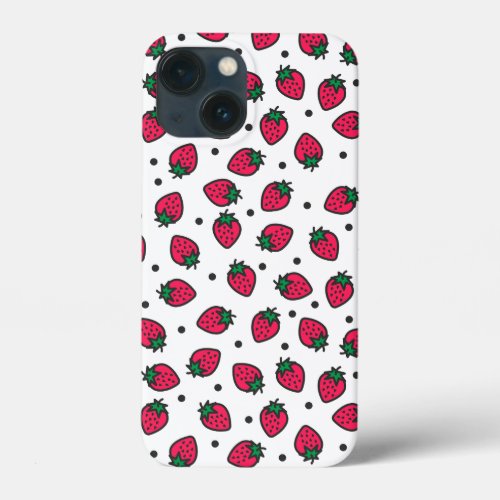 Cute Strawberries iPhone 13 Mini Case