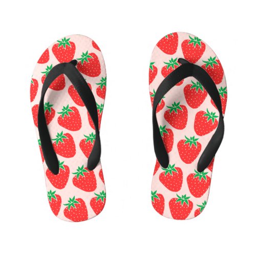 Cute Strawberries Flip Flops